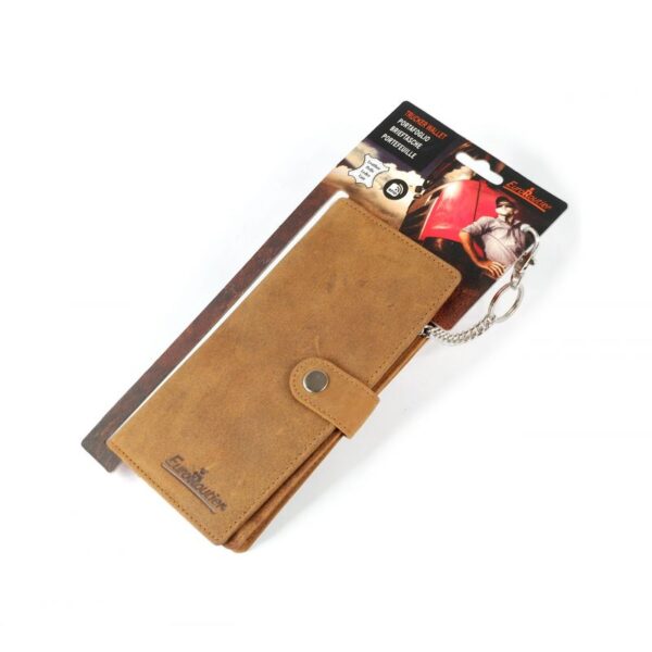 CARTERA LARGA MARRON CON CADENA - Imagen 3