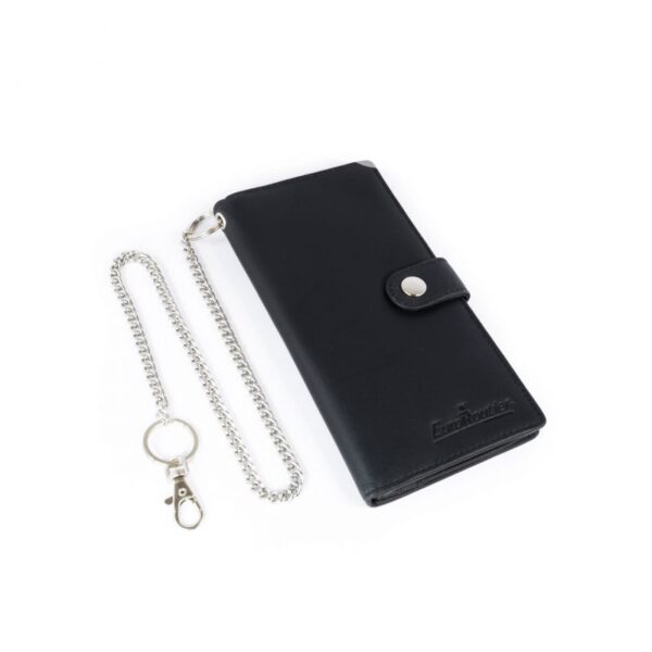 CARTERA LARGA NEGRA CON CADENA