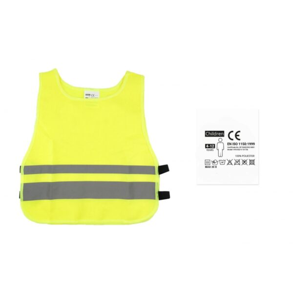 CHALECO DE SEGURIDAD AMARILLO 4-12 AÑOS HOMOLOGADO SVK-03