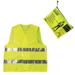CHALECO REFLECTANTE HOMOLOGADO AMARILLO CON BOLSA PORTA-CHALECO
