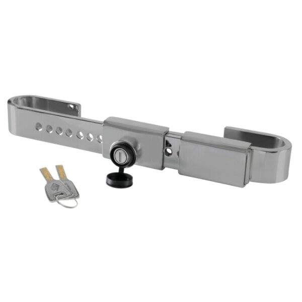 CIERRE SEGURIDAD CAMION PUERTA TRASERA 22-43 CM ACERO CROMADO - Imagen 2