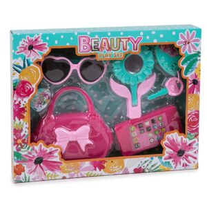 CONJUNTO DE BELLEZA  BOLSO, GAFAS,MOVIL,ESPEJO,LLAVES 24,50x31,50x5,50 COLORES SURTIDOS
