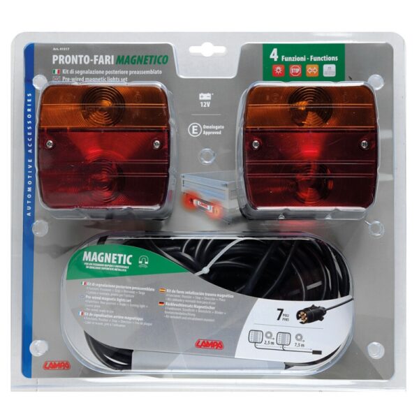 CONJUNTO DE LUCES MAGNETICAS PARA REMOLQUE PRONTO-FARI 12V - Imagen 3