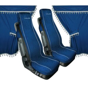 CORTINAS Y FUNDAS DE ASIENTO PARA CAMION AZUL MELISSA