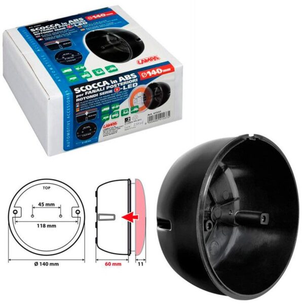 CUERPO DE PLASTICO PARA FARO LED TRASERO REDONDO - Imagen 4