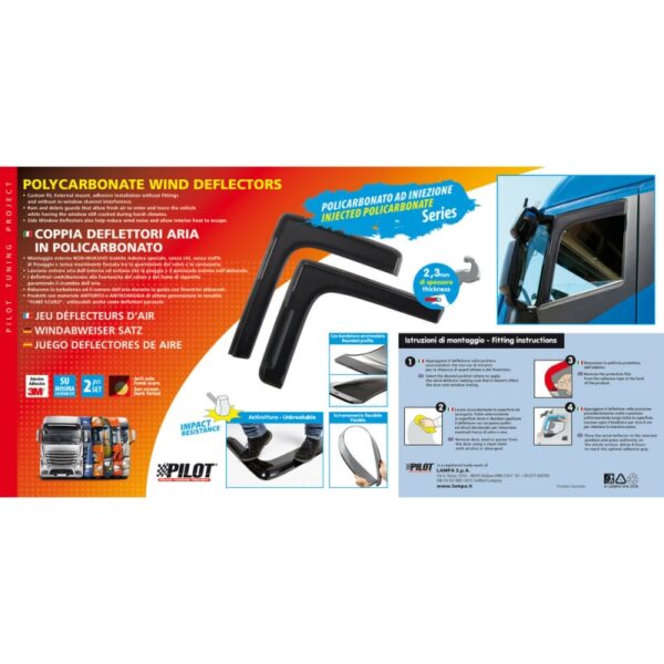 DEFLECTORES DE CAMION DAF X95 XF105 POLICARBONATO (2 PIEZAS) - Imagen 6