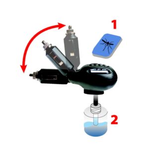 DIFUSOR ANTIMOSQUITOS KILLER 2 EN 1 ANGULO DE GIRO LUZ LED 12/24V