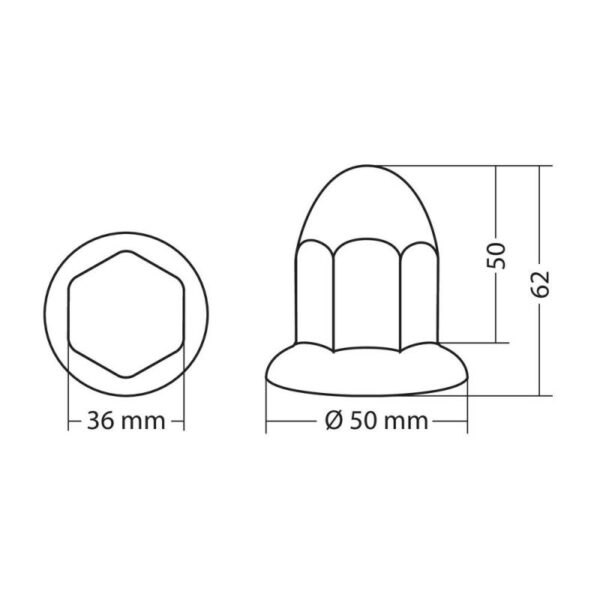EMBELLECEDOR ABS CROMADO 33MM (10 UNIDADES) - Imagen 4