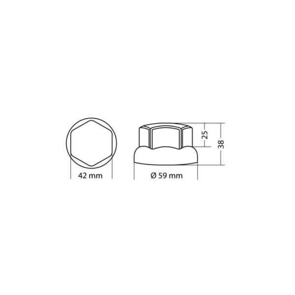 EMBELLECEDOR TORNILLO RUEDAS CROMADAS 32-33 MM BLISTER 10 UNIDADES - Imagen 4
