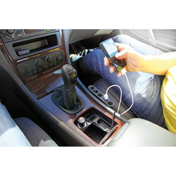 ENCHUFE MECHERO 4 TOMAS 5A + 2 USB 1A CABLE 60 CM FUSIBLE 12/24V