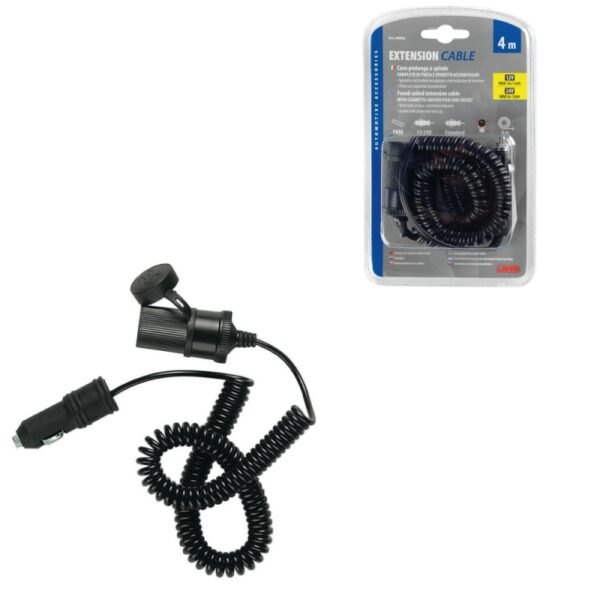 ENCHUFE MECHERO CON ALARGADOR ESPIRAL 4 M LUZ LED 12/24V - Imagen 2