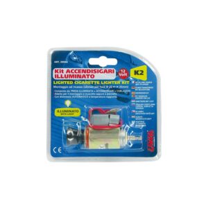ENCHUFE MECHERO CON LUZ K2 21 MM DIAMETRO 12V
