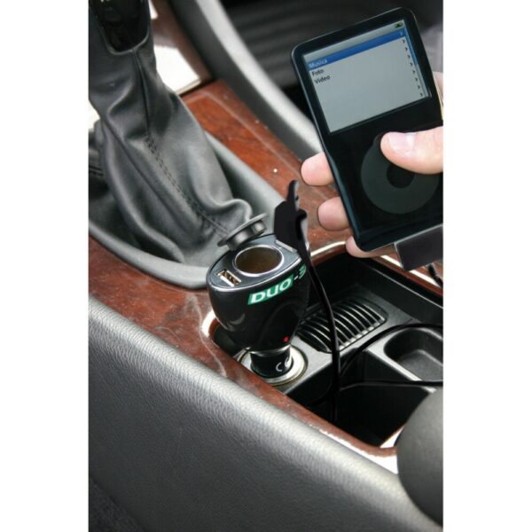 ENCHUFE MECHERO DUO3 1 TOMA STANDARD 2 USB 12V 5W - Imagen 2