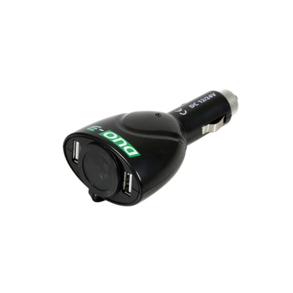 ENCHUFE MECHERO DUO3 1 TOMA STANDARD 2 USB 12V 5W - Imagen 3