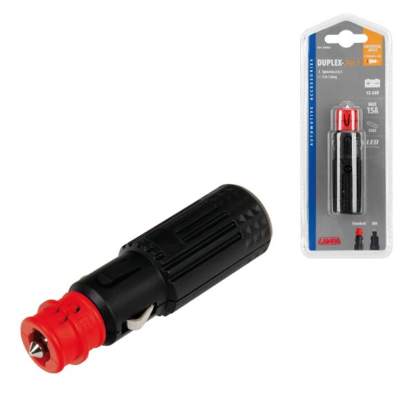 ENCHUFE MECHERO DUPLEX INDICADOR LED FUSIBLES 15A 12/24V - Imagen 5