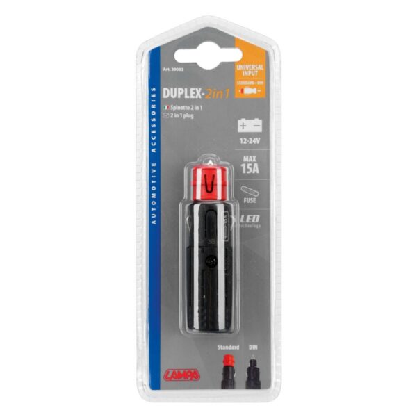 ENCHUFE MECHERO DUPLEX INDICADOR LED FUSIBLES 15A 12/24V - Imagen 6