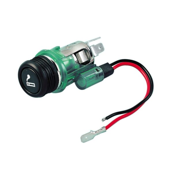 ENCHUFE MECHERO EUROPEO K4 CON LUZ 22 MM DIAMETRO 12V