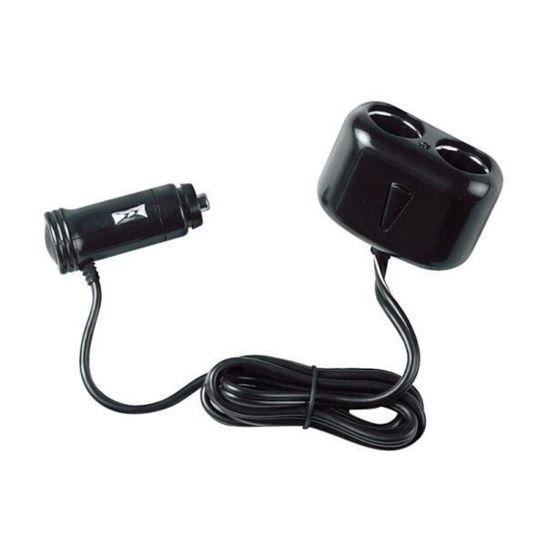ENCHUFE MECHERO PL2 2 TOMAS LED FUSIBLE 200 CM CABLE 10A 12/24V - Imagen 2