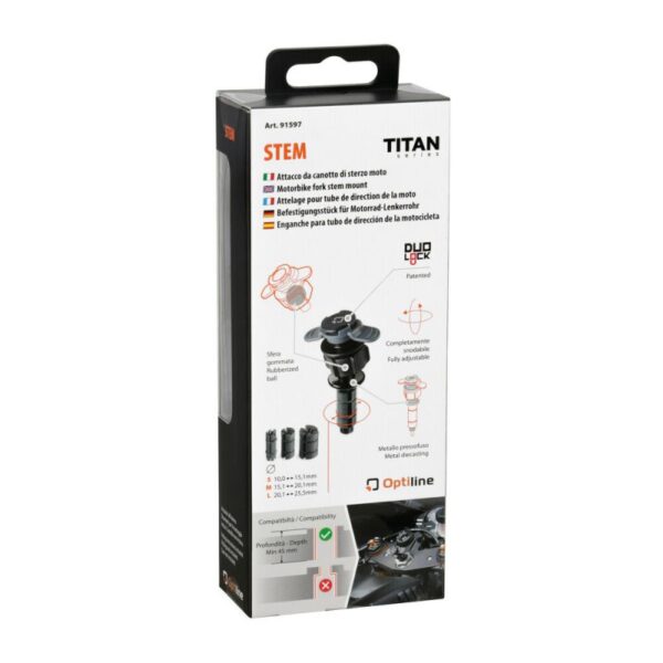 ENGANCHE TITAN OPTI-LINE PARA TUBO DE DIRECCION DE MOTOCICLETA - Imagen 11