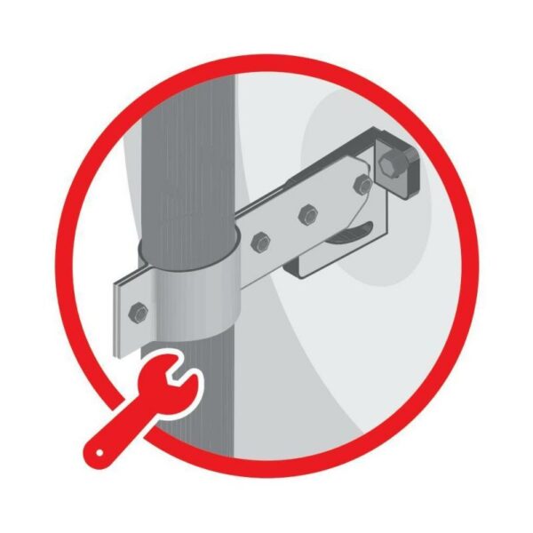 ESPEJO DE SEGURIDAD DE TRAFICO GRAN ANGULAR CONVEXO 230º 45 CM - Imagen 4