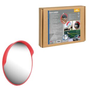 ESPEJO DE SEGURIDAD DE TRAFICO GRAN ANGULAR CONVEXO 230º 45 CM