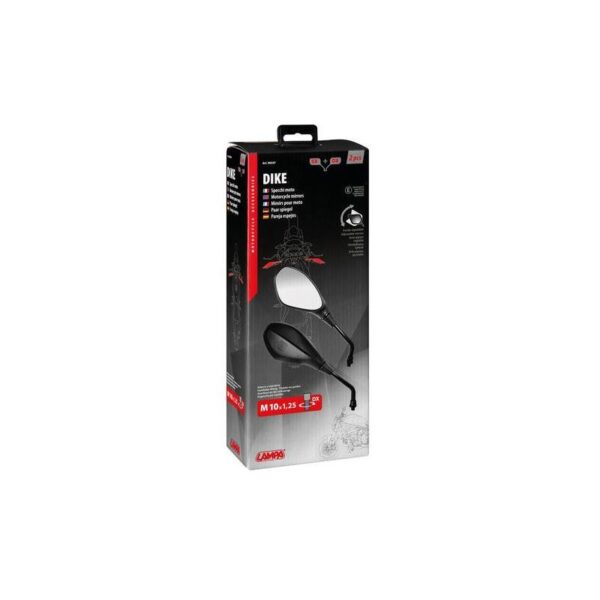 ESPEJO RETROVISOR MODELO DIKE ROSCA DERECHA M10X1.25 2 - Imagen 2
