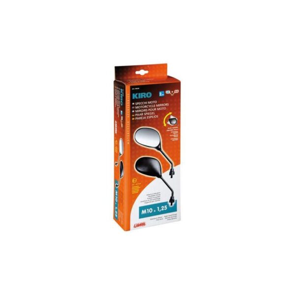 ESPEJO RETROVISOR MODELO KIRO ROSCA DERECHA M10X1.25 - Imagen 2