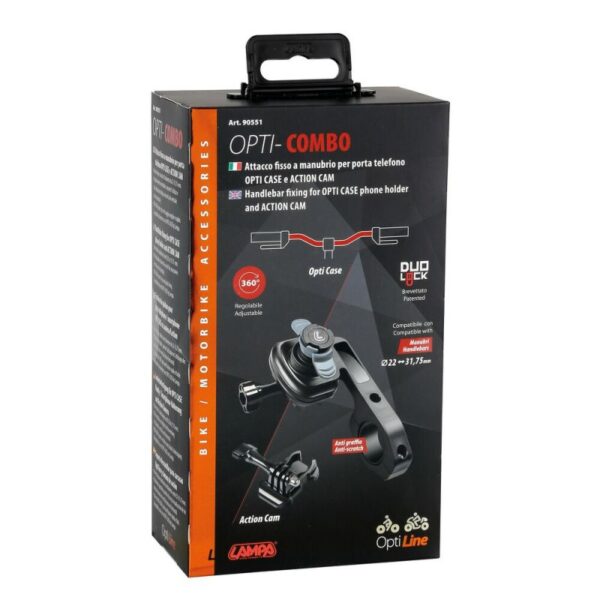 FIJACION FIJA OPTI-LINE PARA MANILLAR CON SOPORTE PARA ACTION CAM - Imagen 15