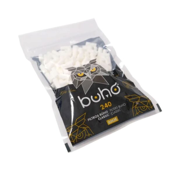FILTROS DE FUMAR BUHO 6 MM SLIM (BOLSA DE 240 UNIDADES) - Imagen 2