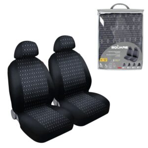 FUDAS DE ASIENTO DELANTERO CON REPOSACABEZAS UNIVERSALES NEGRO