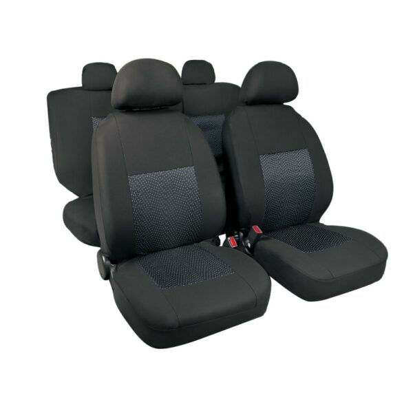 FUNDA ASIENTO START LINE EN POLIESTER 8 PIEZAS NEGRO - Imagen 5