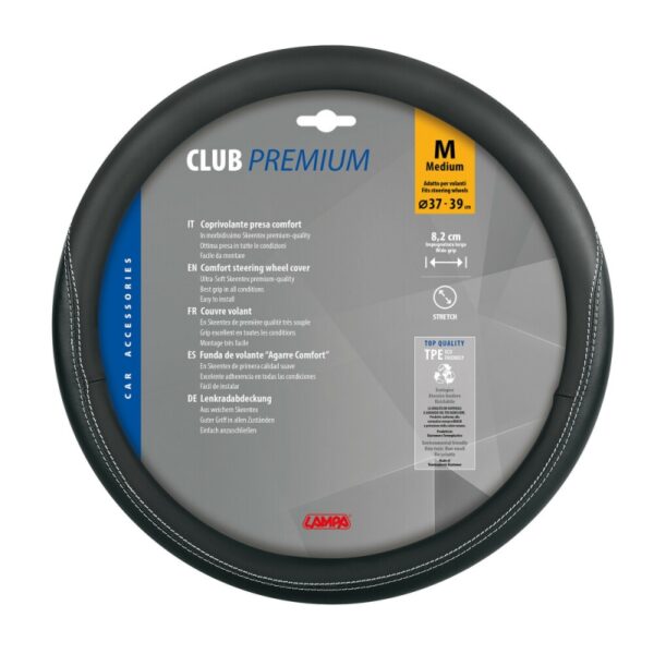 FUNDA VOLANTE CLUB PREMIUM NEGRO NEGRO 37-39 CM - Imagen 2