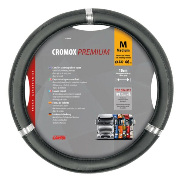 FUNDA VOLANTE CROMOX PREMIUM NEGRO 44-46 CM - Imagen 2