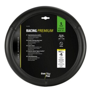 FUNDA VOLANTE RACING PREMIUM NEGRO 35-37 CM
