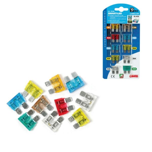FUSIBLES PLANOS LED 12/32V 10 PIEZAS - Imagen 2