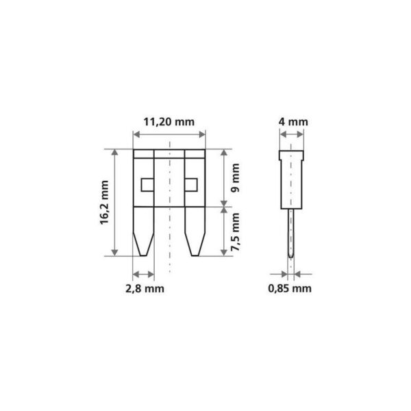 FUSIBLES PLANOS MICRO LED 12/32V 10 PIEZAS - Imagen 2