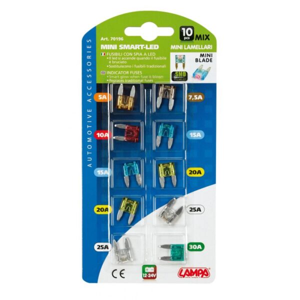 FUSIBLES PLANOS MICRO LED 12/32V 10 PIEZAS - Imagen 3
