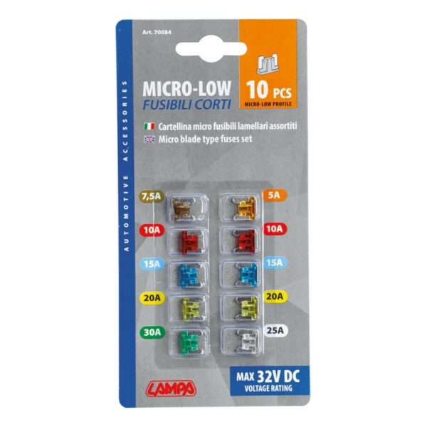 FUSIBLES PLANOS MICRO PERFIL BAJO 10 PIEZAS - Imagen 2