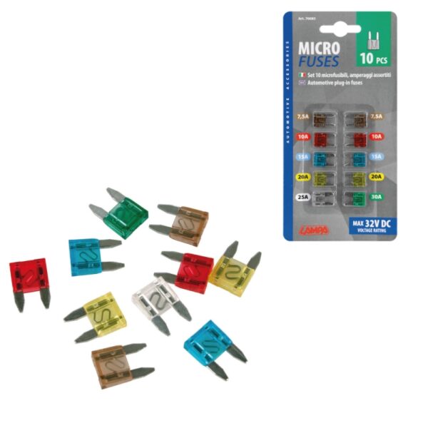FUSIBLES PLANOS MINIS 10 PIEZAS - Imagen 2