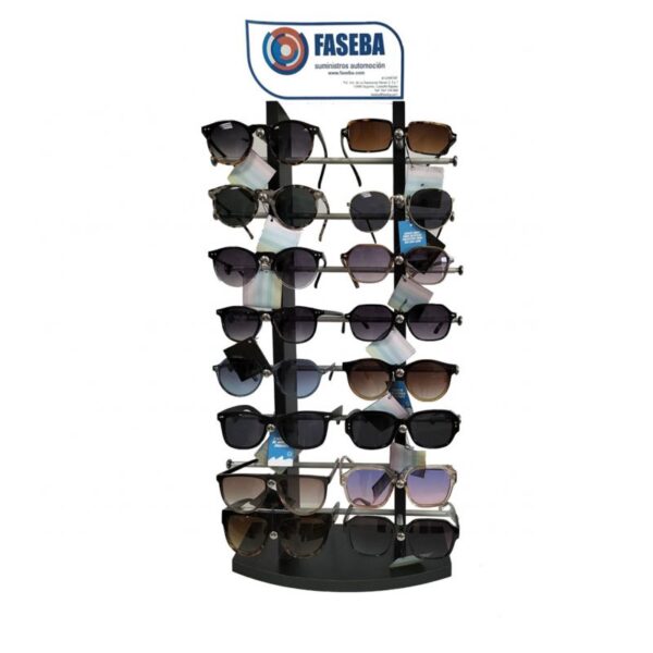 GAFA DE SOL REDONDA UNISEX MONTURA DE PLASTICO COLOR CAFE (EXPOSITOR 16 UNIDADES) - Imagen 4
