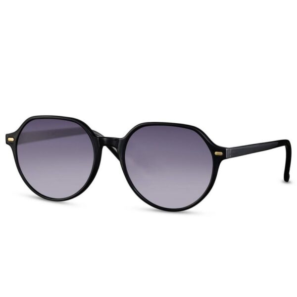 GAFA DE SOL REDONDA UNISEX MONTURA DE PLASTICO COLOR NEGRO (EXPOSITOR 16 UNIDADES) - Imagen 3