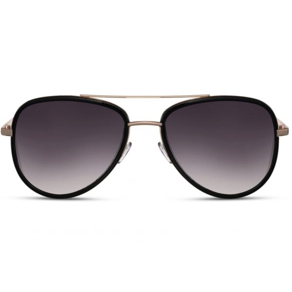 GAFA DE SOL UNISEX MONTURA COLOR NEGRO-DORADO ESTILO AVIADOR