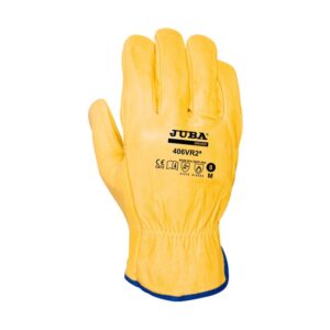 GUANTE JUBA DRIVER EXTRA FLOR VACUNO AMARILLO TALLA 8