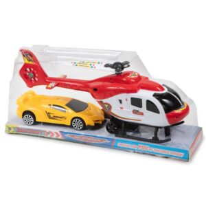 HELICOPTERO Y COCHE BURBUJA 15x34x8,50 CM COLORES SURTIDOS