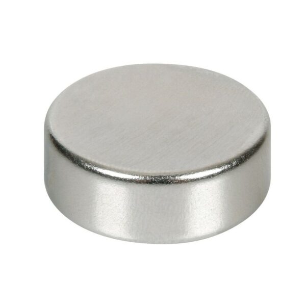 IMAN REDONDO PLANO 25MM DIAM 10MM ALTO FUERZA MAGNETICA 35 N BLISTER INDIVIDUAL - Imagen 2