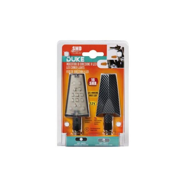 INTERMITENTE LED CARBON MODELO DUKE 12V HOMOLOGACION E - Imagen 2