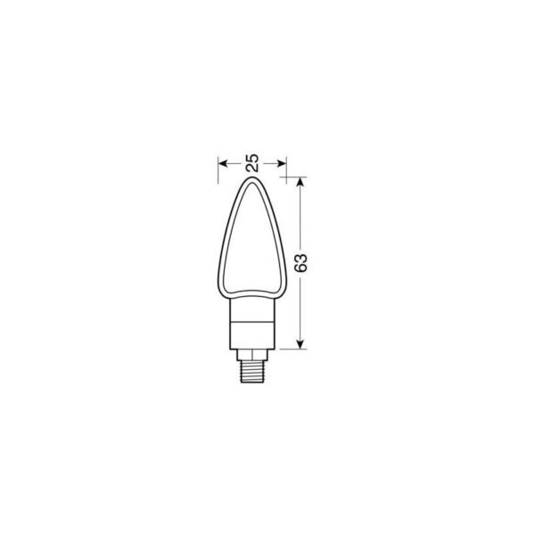 INTERMITENTE LED NEGRO MODELO ARROW 12V HOMOLOGACION E - Imagen 2