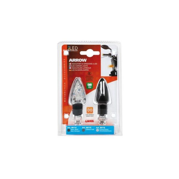 INTERMITENTE LED NEGRO MODELO ARROW 12V HOMOLOGACION E - Imagen 3