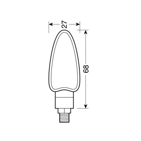 INTERMITENTE LED NEGRO MODELO ARROW12V HOMOLOGACION E - Imagen 4
