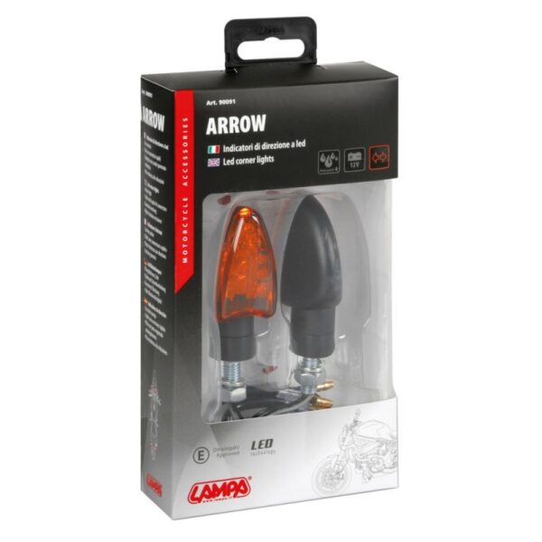 INTERMITENTE LED NEGRO MODELO ARROW12V HOMOLOGACION E - Imagen 5